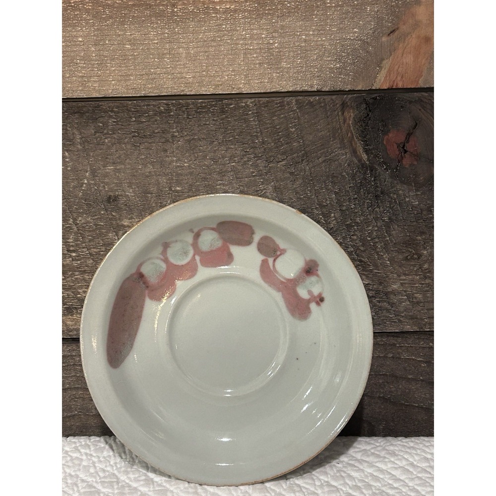Iron Mountain Stoneware SOLID CHERRY 8"‎  Saucer Plate VTG